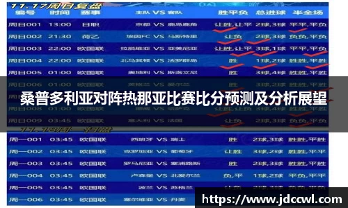 桑普多利亚对阵热那亚比赛比分预测及分析展望